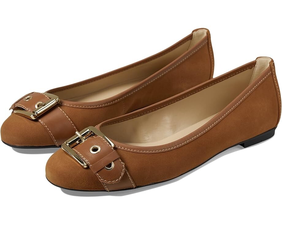 Туфли на плоской подошве French Sole Ditto, цвет Cognac Suede