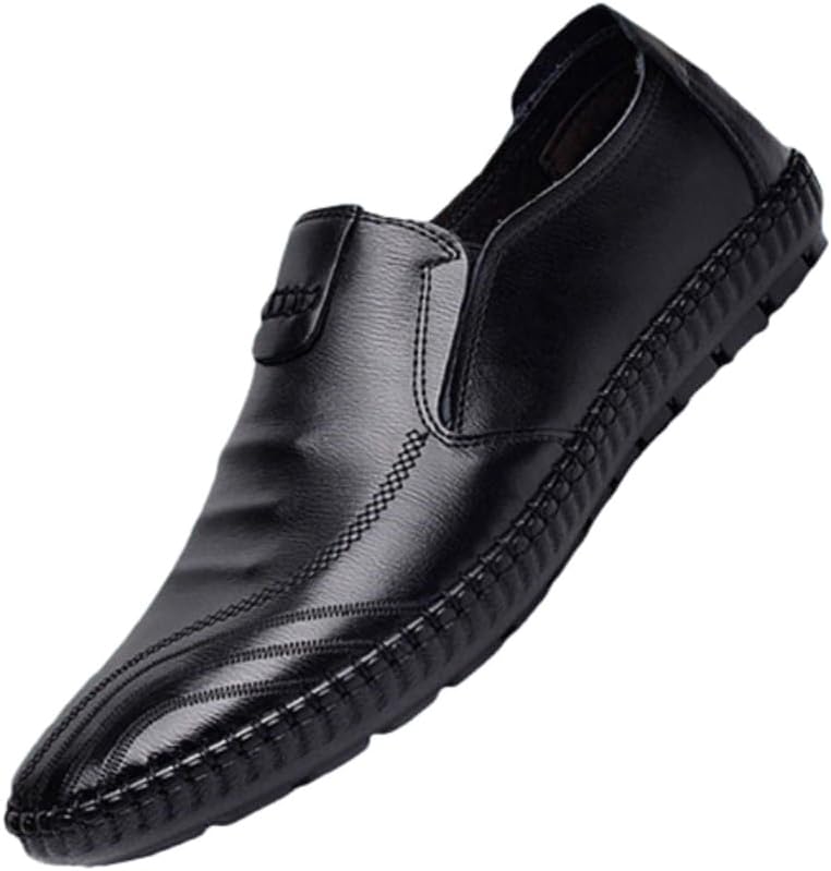 

Мужские лоферы- это повседневная, стильная обувь с противоскользящей подошвой и комфортная для улицы обувь однотонного цвета Clolinde, черный