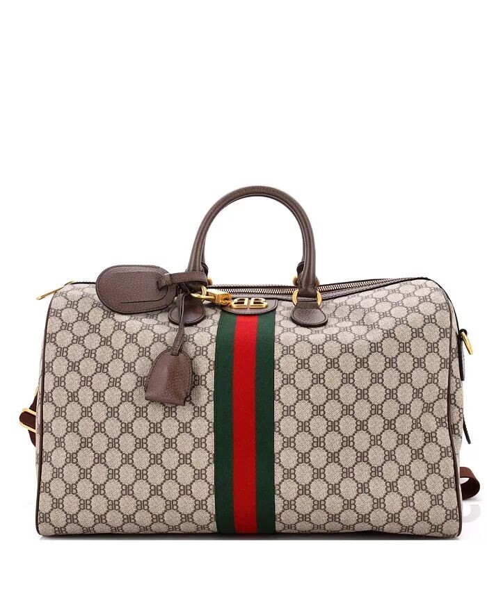 

Средний размер x Gucci The Hacker Project дорожная сумка BB Coated Canvas Pre-Owned Balenciaga, коричневый