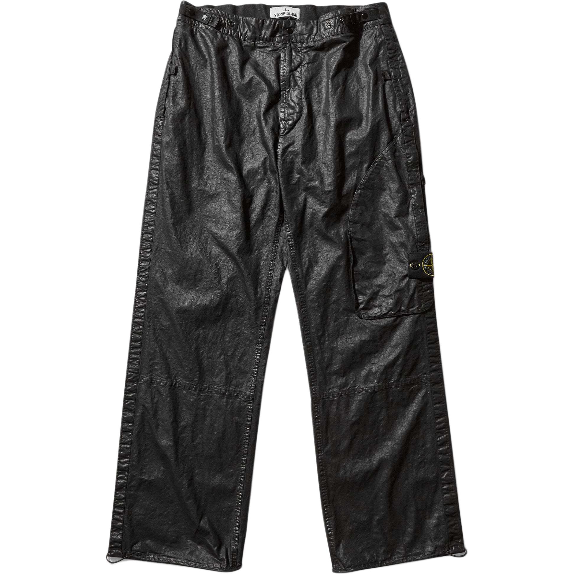 

Панамские плетеные карго штаны STONE ISLAND, черный