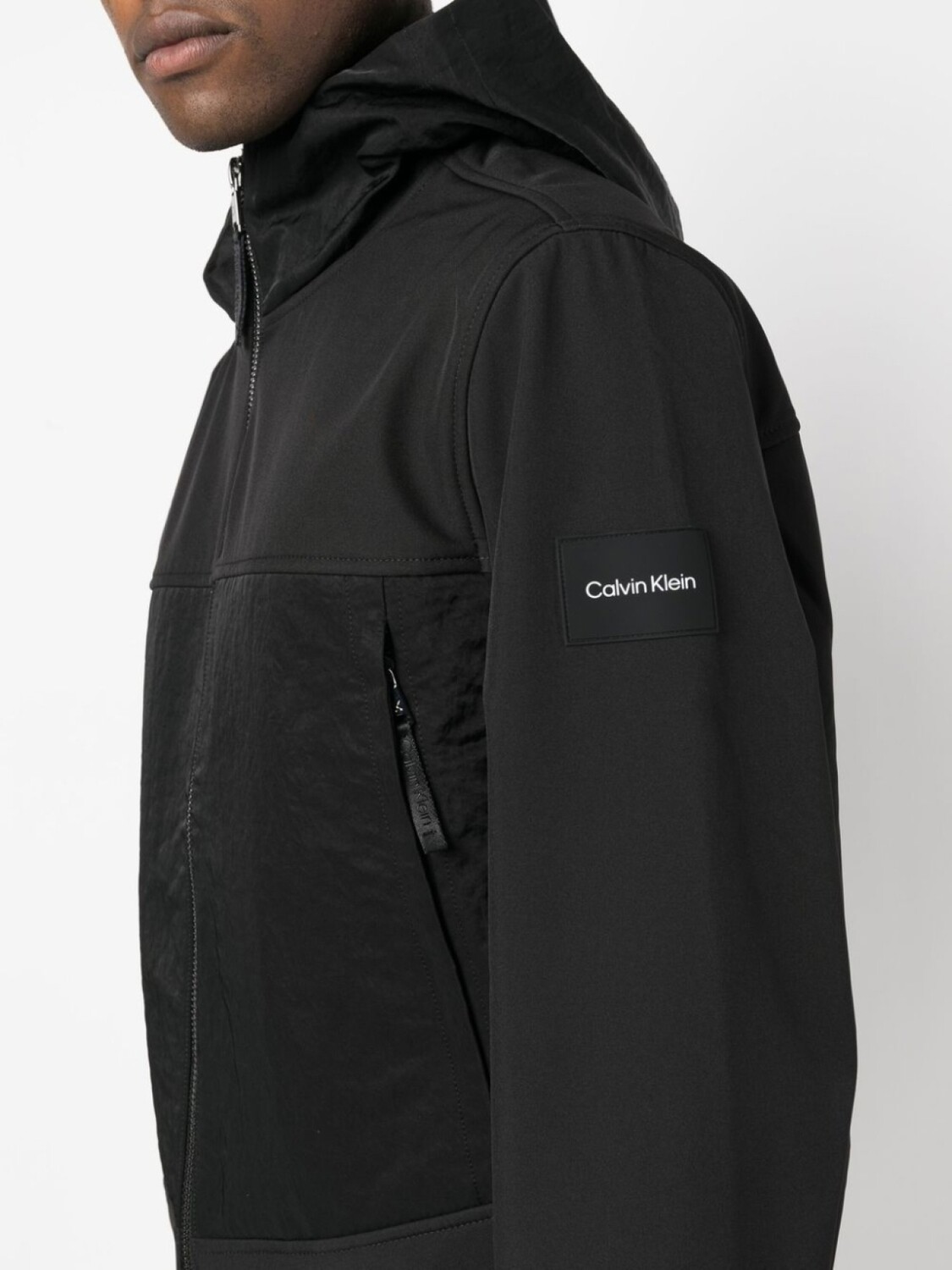 Куртка с капюшоном и жатым эффектом Calvin Klein, черный — фото 4