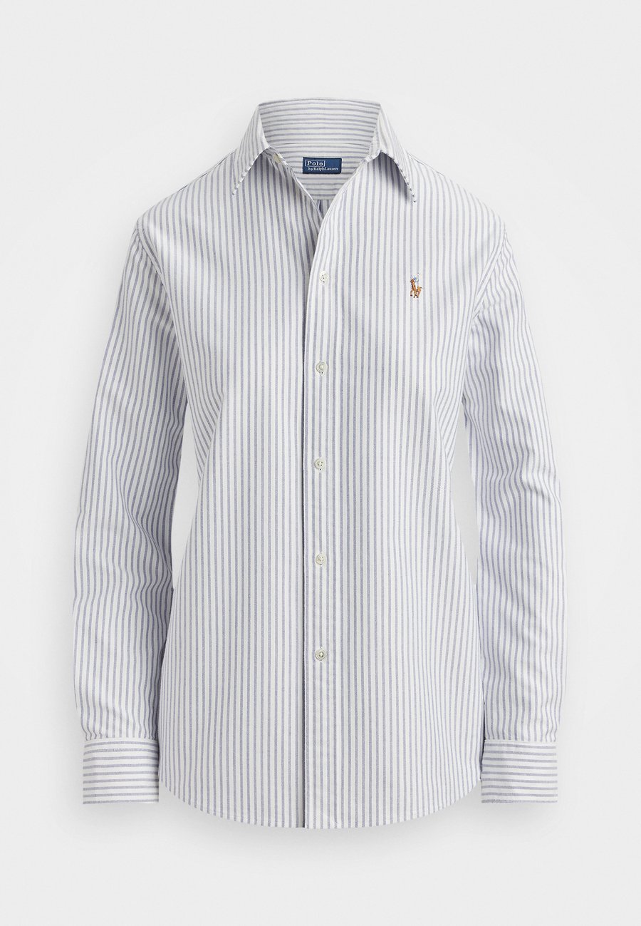 Блуза Polo Ralph Lauren CLASSIC FIT STRIPED OXFORD SHIRT, White/Heritage Royal/Light Blue — фото 4