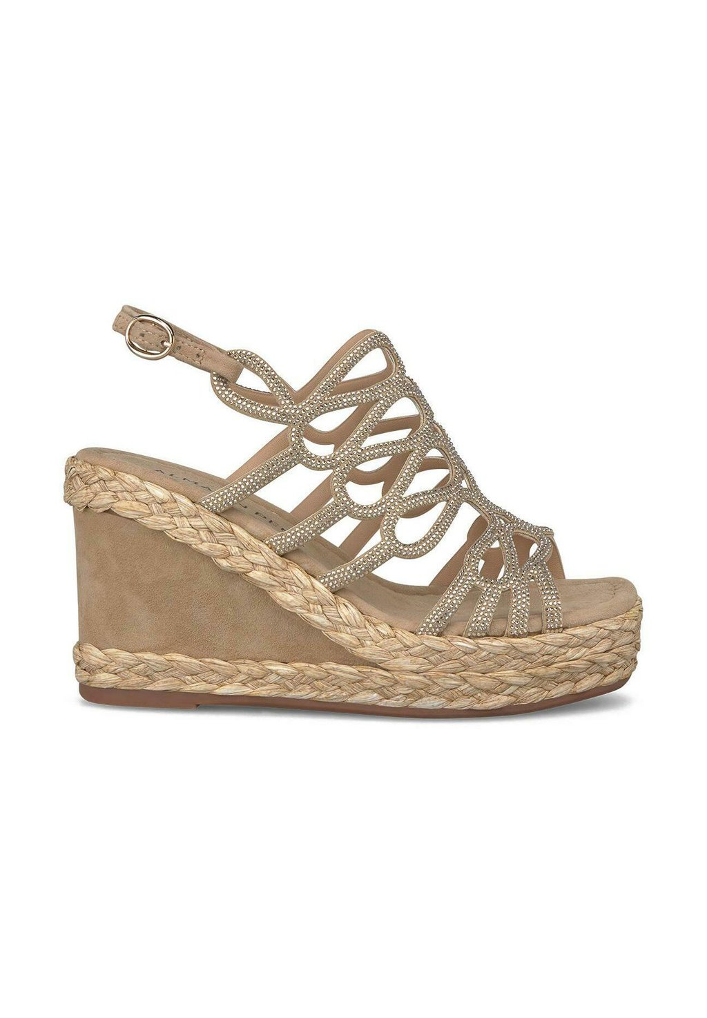 Босоножки на танкетке Y CIERRE CON HEBILLA - High heeled sandals Alma en Pena, светло-коричневый — фото 2