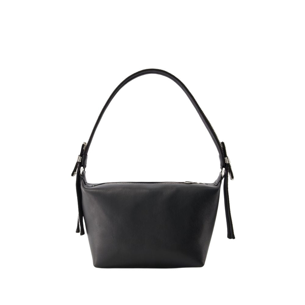 

Double Bow Pouch - Leather - Black Kara