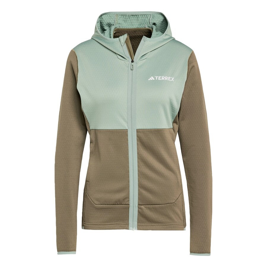 

Спортивная флисовая куртка ADIDAS TERREX Xperior, цвет Olive/Mint