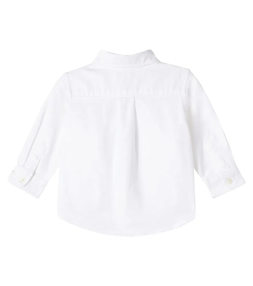 Детская хлопковая рубашка Оксфорд Polo Ralph Lauren Kids, белый — фото 2