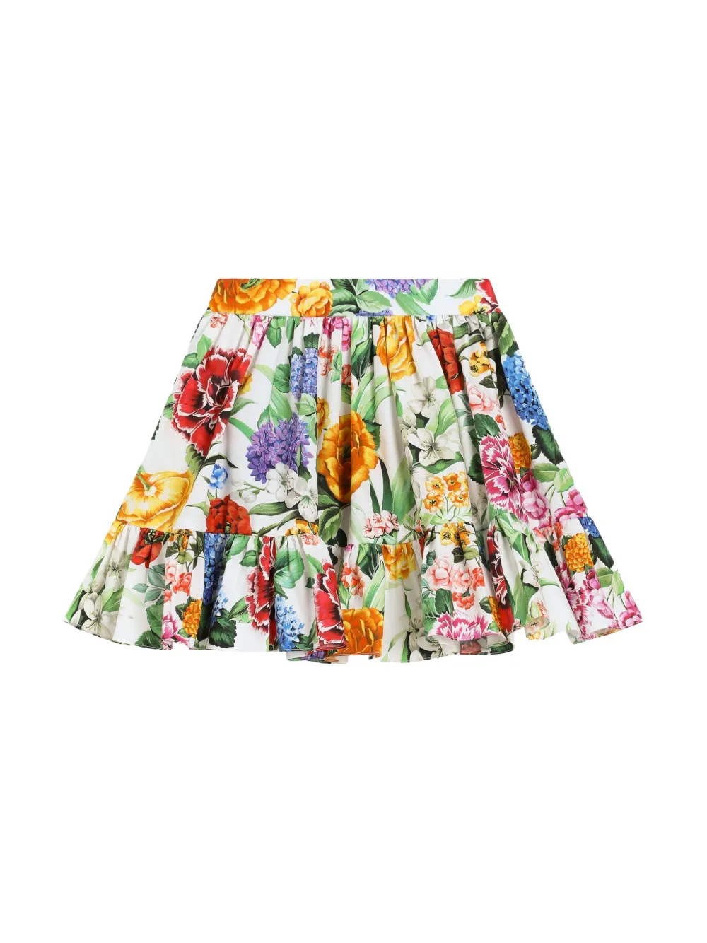 Юбка с цветочным принтом Dolce & Gabbana Kids, белый — фото 2
