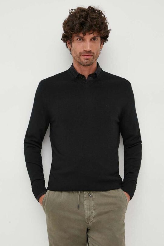 

Шерстяной свитер Calvin Klein, черный