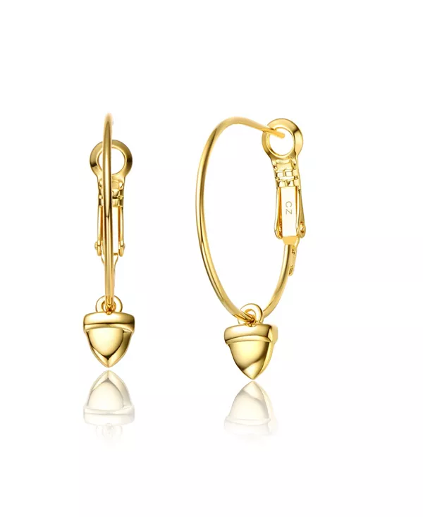 

Серьги-Кольца в форме сердца с кубическим цирконием, покрытым 14-каратным золотом Rachel Glauber, gold