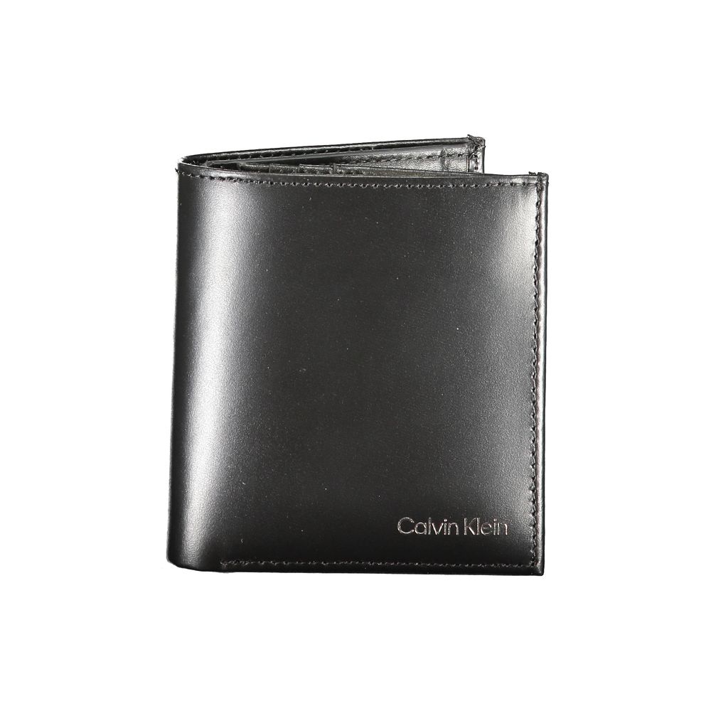 

Черный кожаный кошелек Calvin Klein