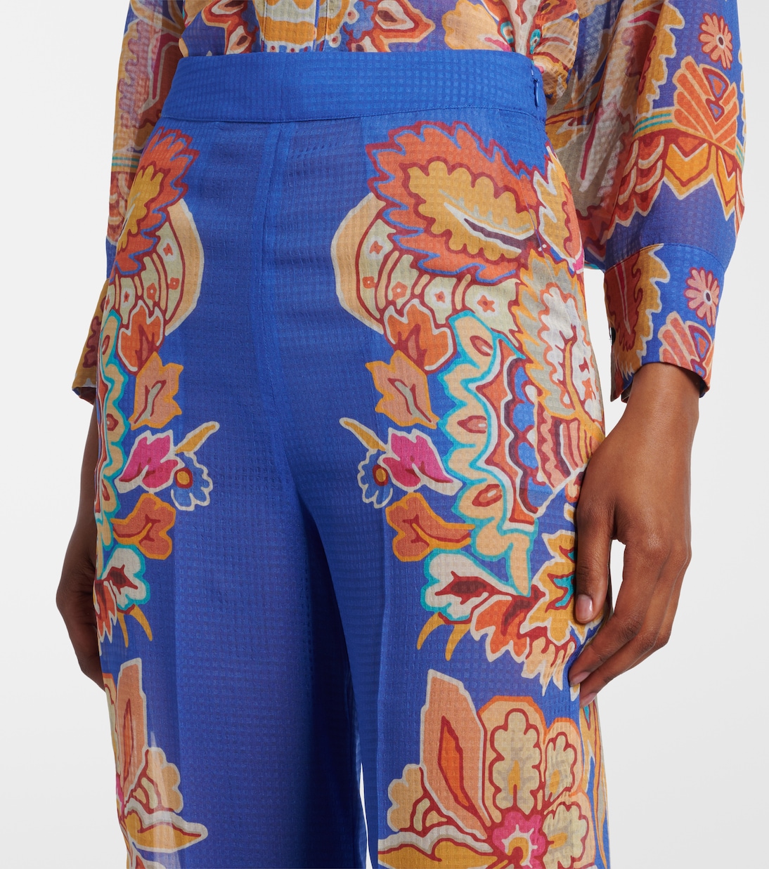 Широкие брюки с узором пейсли Etro, Stampa F. Do Azzurro — фото 4