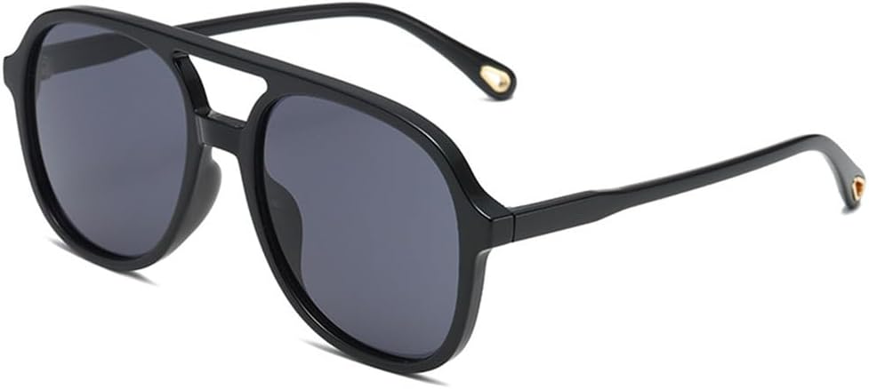 

Солнцезащитные очки с двойной перемычкой, защитой от УФ-излучения UV400, прозрачным градиентом, для занятий спортом на открытом воздухе и путешествий UYPTK, Black Grey