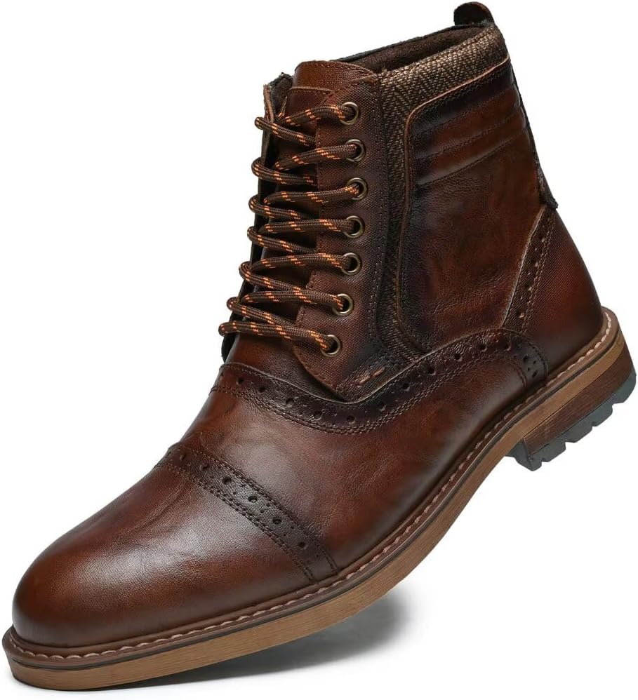 

Мужские ботинки Chelsea Arkbird, стильные и комфортные кожаные ботинки Чакка с молнией, Coffee-embossed-806