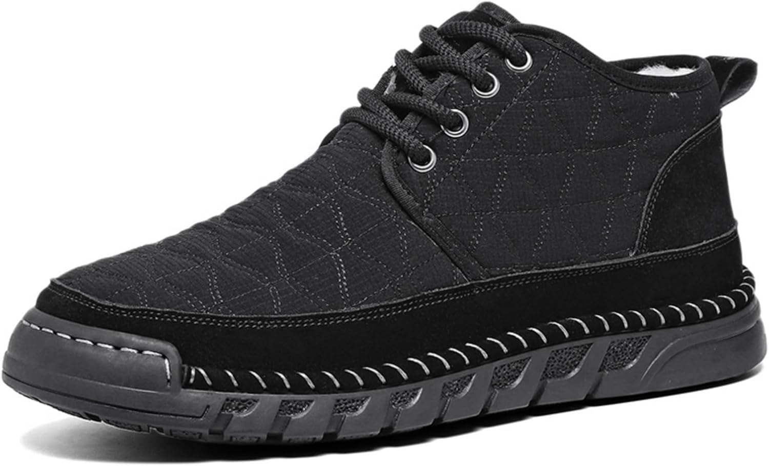 

Мужские повседневные туфли на шнуровке из холщовой ткани, модные и удобные ботинки, подходящие для походов и активного отдыха на природе Aokisx, черный