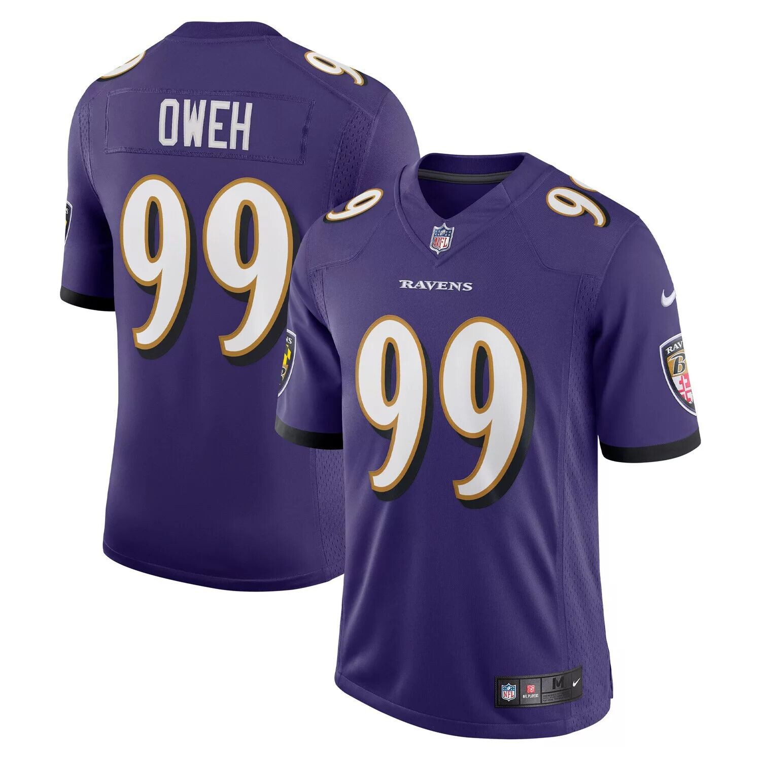 

Мужское джерси Odafe Oweh Purple Baltimore Ravens Vapor Limited Nike