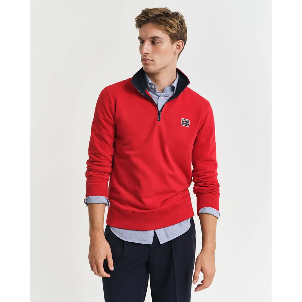 

Толстовка Gant 2067021 half zip, красный