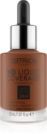 

Водостойкая жидкая основа с матовой отделкой Catrice HD Liquid Coverage Foundation, 097 Cool Mocha 30 ml