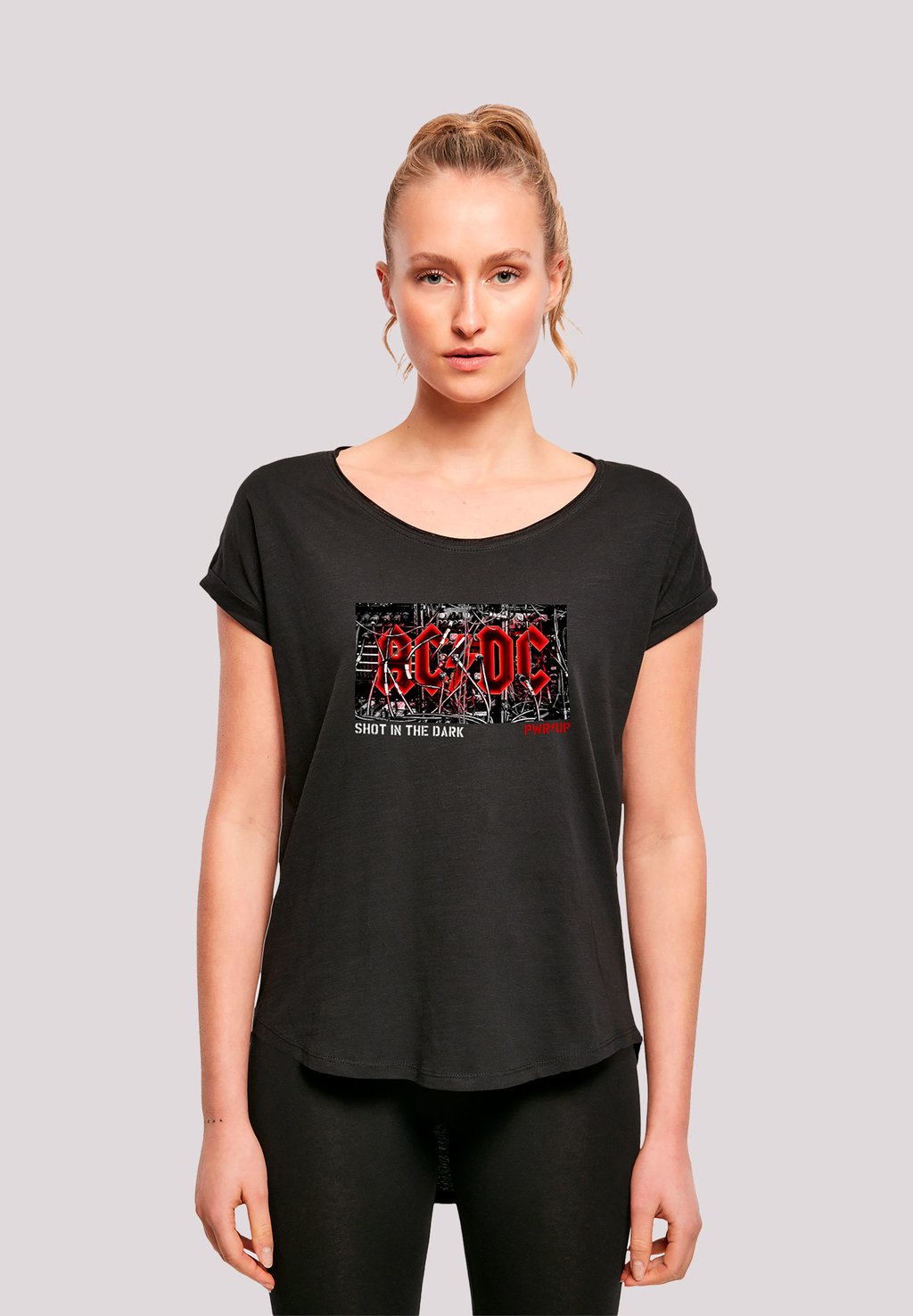 

Футболка с принтом ACDC PWRUP CABLE LOGO - PREMIUM ROCK METAL MUSIK BAND FAN MERCH F4NT4STIC, черный