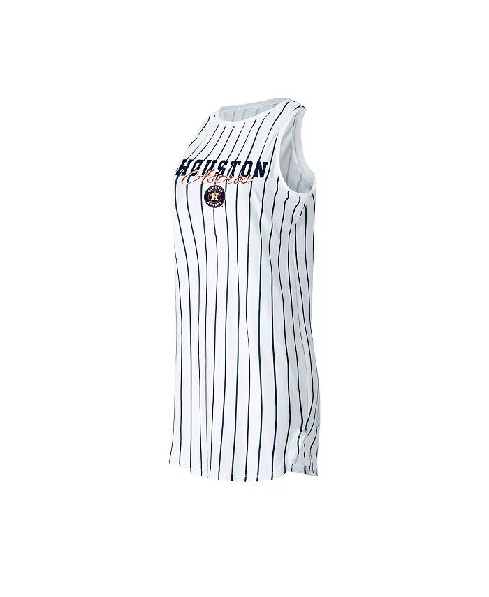 

Женская белая ночная рубашка без рукавов в тонкую полоску Houston Astros Reel Concepts Sport