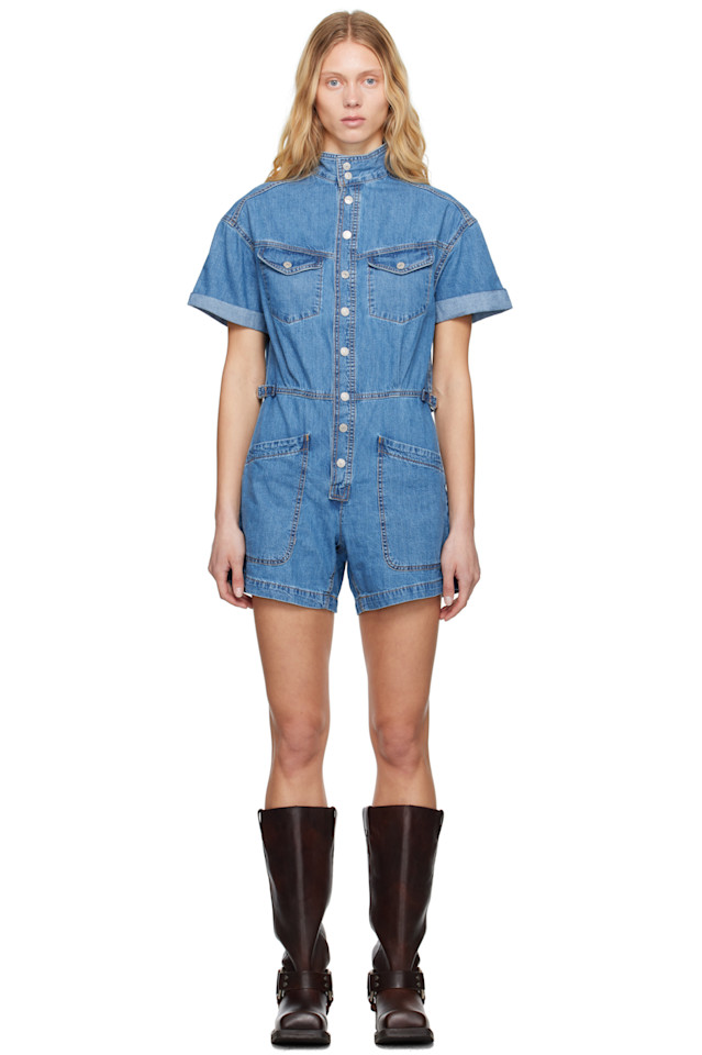 

Короткий комбинезон из денима в стиле милитари Levi'S, синий