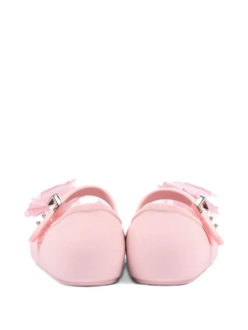Балетки с цветочным декором Mini Melissa, розовый — фото 4