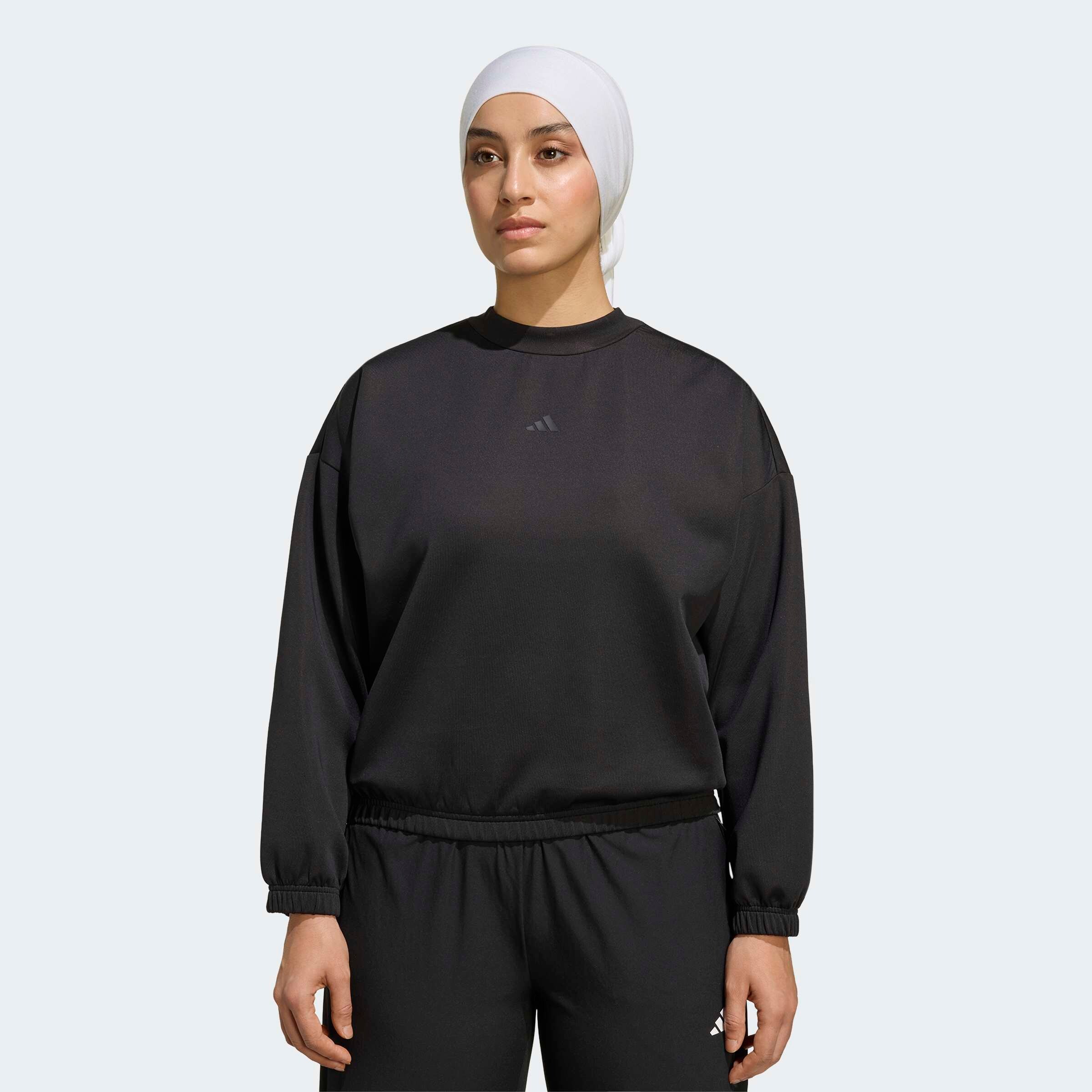 Adidas Performance Спортивный свитшот в черном цвете — фото 3