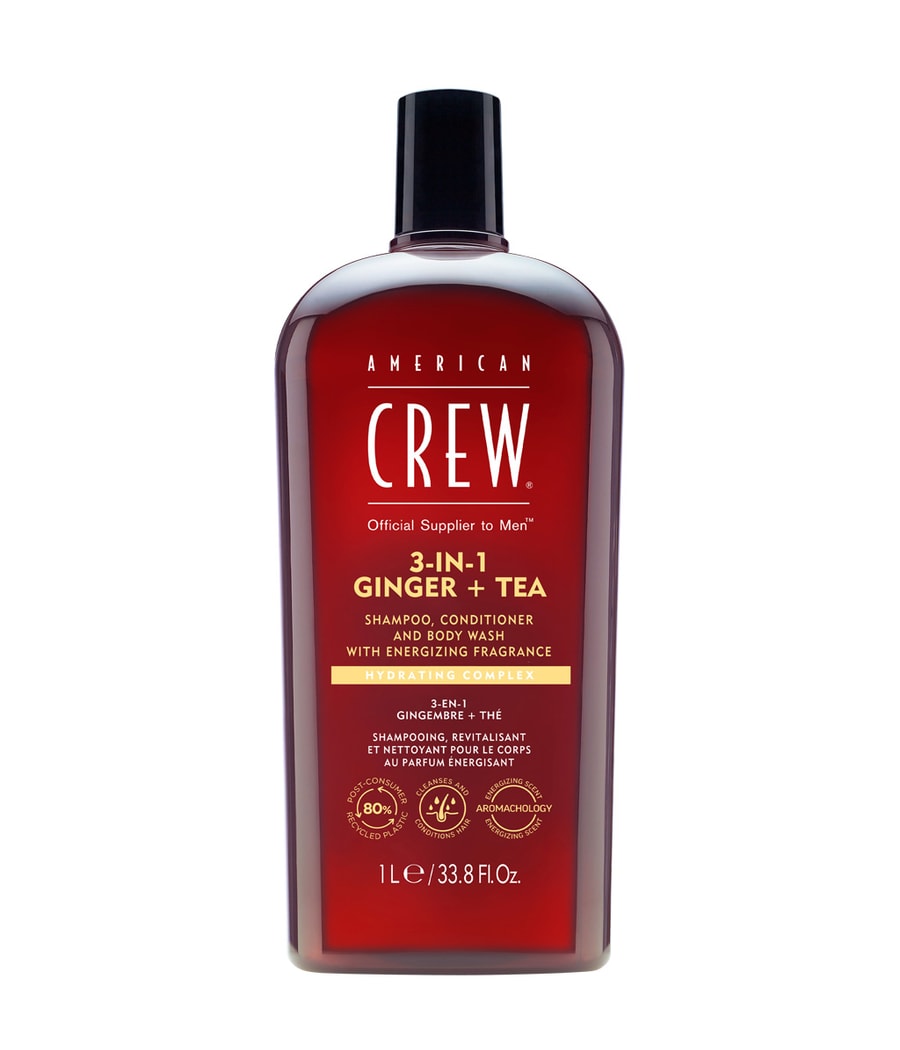 

Шампунь для волос American Crew Hair Care & Body 3in1 Ginger & Tea, 1000 ml
