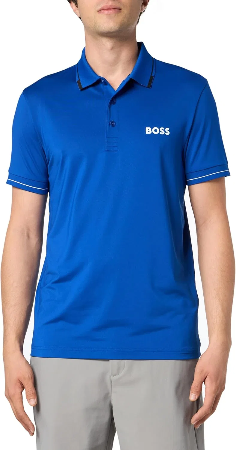 Поло BOSS Paul Pro Performance, Northern Blue, Regular Fit
