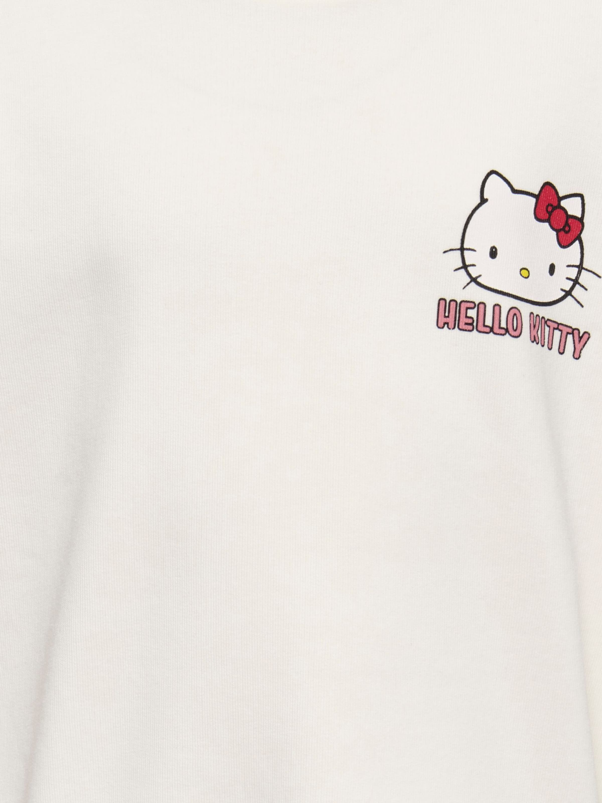 ONLY GIRLS Свитшот 'KMGKitten' в цвете Natural White — фото 4