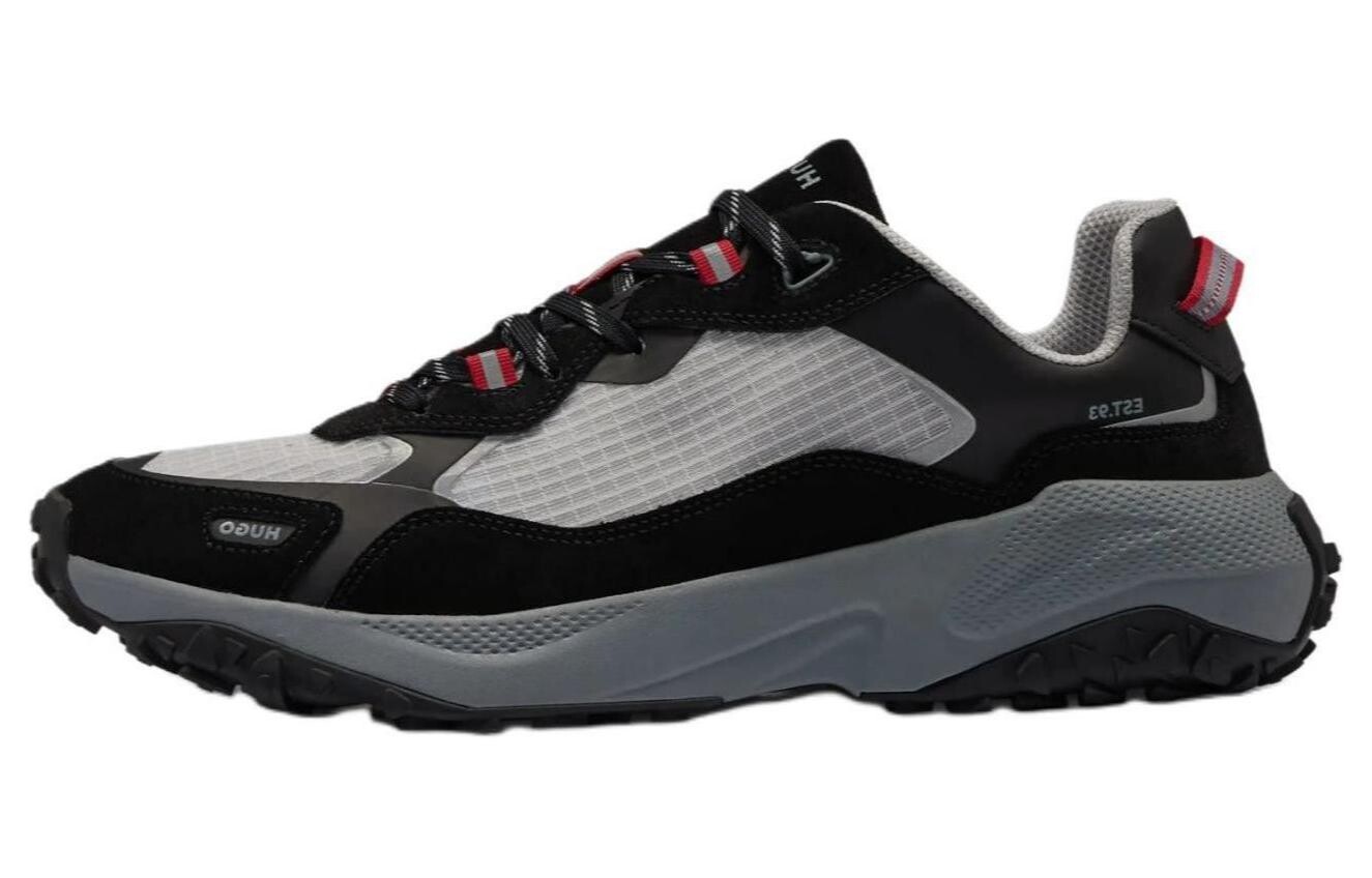 

Кроссовки HUGO Panelled-design Sneakers, черный/серый