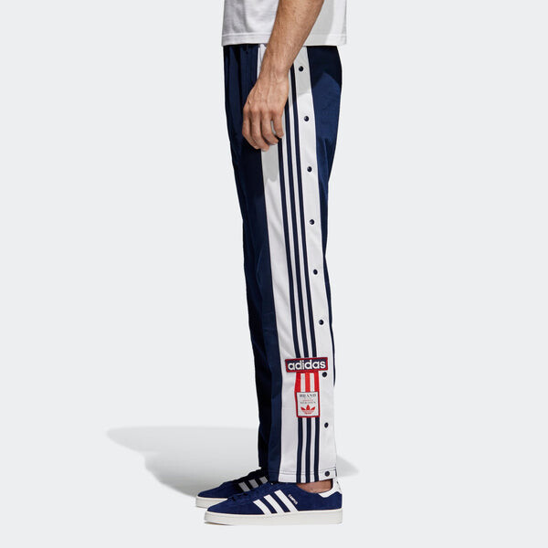 Брюки originals side button athleisure casual sports pants navy blue Adidas, синий — фото 4