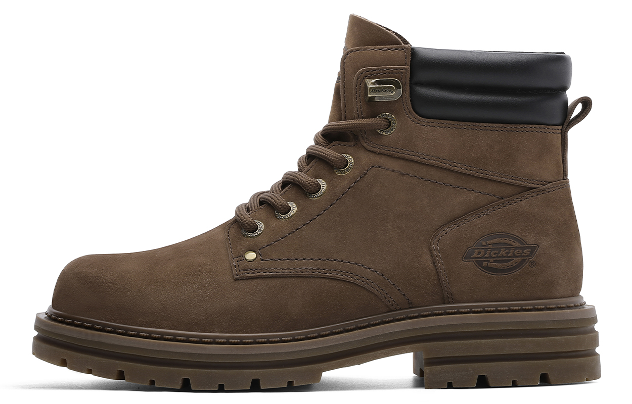 Мужские ботинки Dickies до середины икры кожаные, темно-коричневый — фото 2