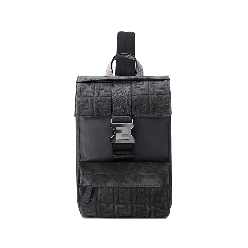 

Футболка из полиамида маленький рюкзак мужской серый FENDI