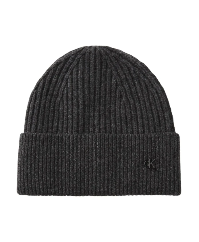 

Металлическая шерстяная шапка Calvin Klein, серый