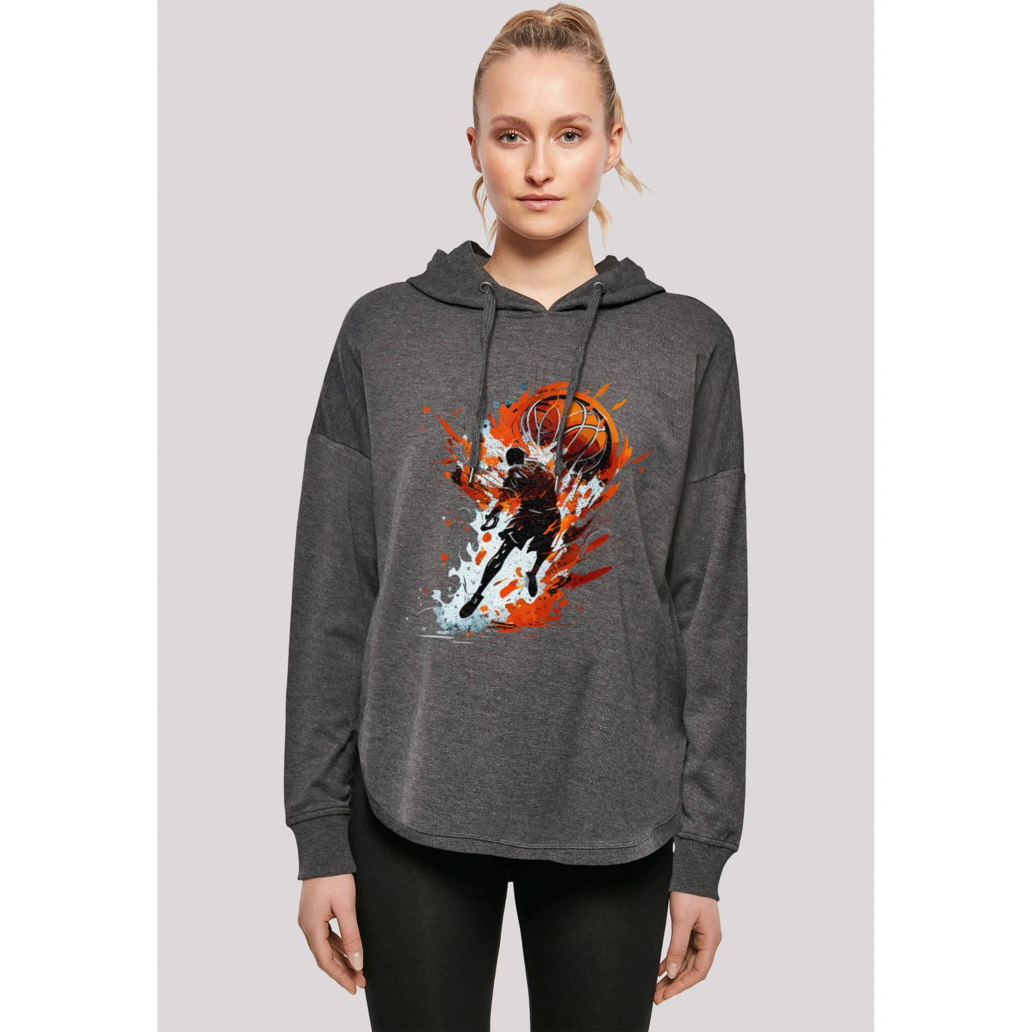 

Толстовка F4NT4STIC "Basketball Splash Sport Oversize Hoodie", принт, цвет Charcoal