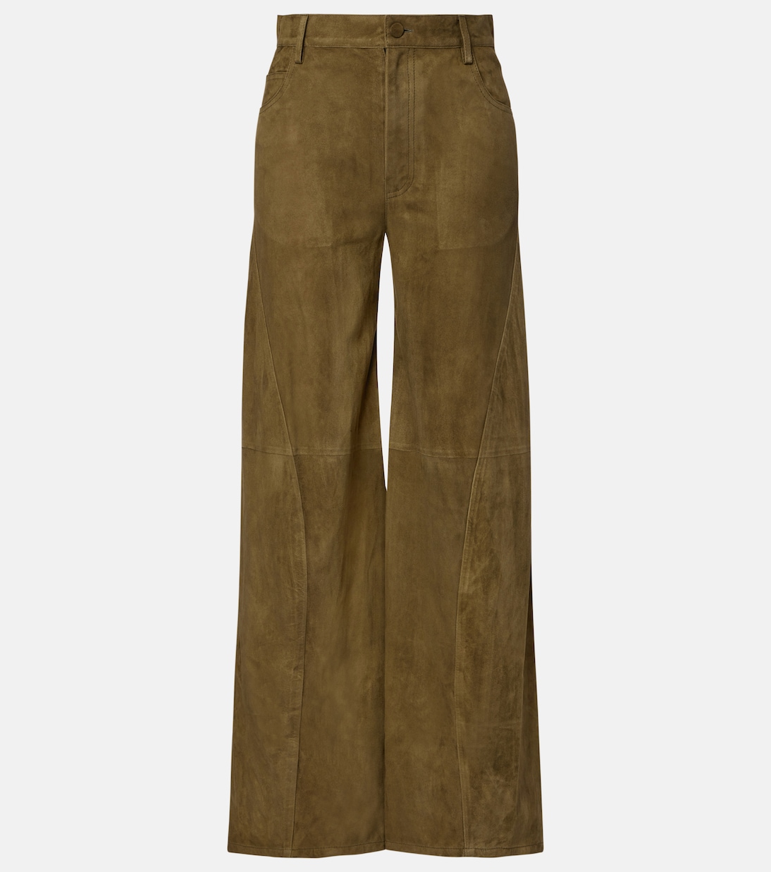 

Замшевые брюки широкого кроя Marni, Dep Sage