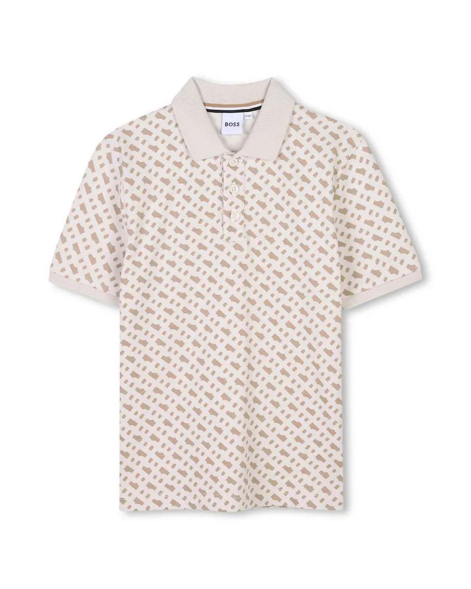 

Белая рубашка-поло с короткими рукавами для мальчиков BOSS Kidswear, белый