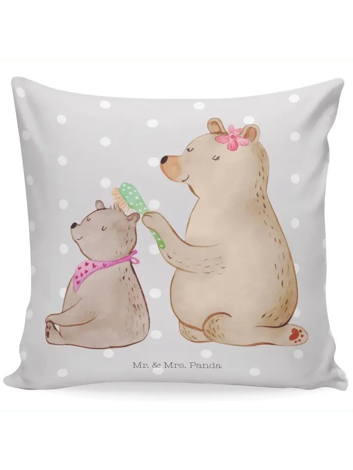 

Подушка Mr & Mrs Panda 40x40 Bär Kind, пастельно-серый