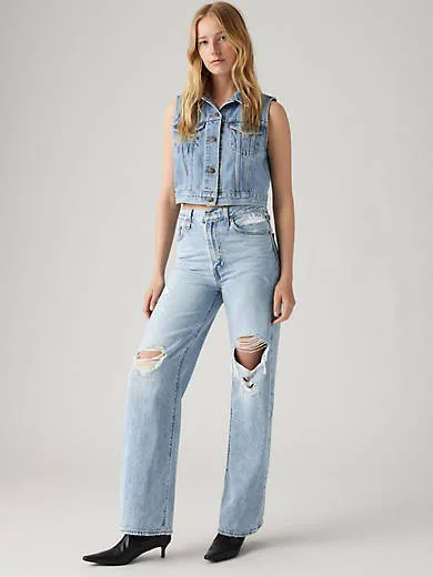 

Широкие женские джинсы с рельефной клеткой Levi's, цвет Bin Day - Medium Wash