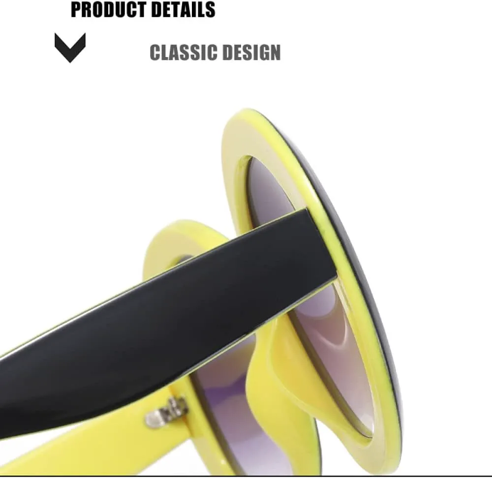 

Винтажные большие круглые солнцезащитные очки для женщин, коричневый градиент, увеличенного размера, модные роскошные зеркальные прозрачные очки, L21342 generic, D6