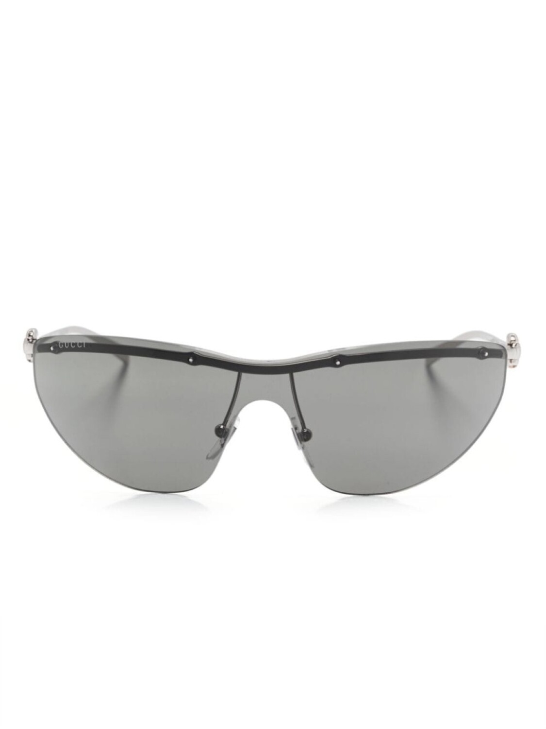 

Gucci Eyewear солнцезащитные очки-маска, серебряный
