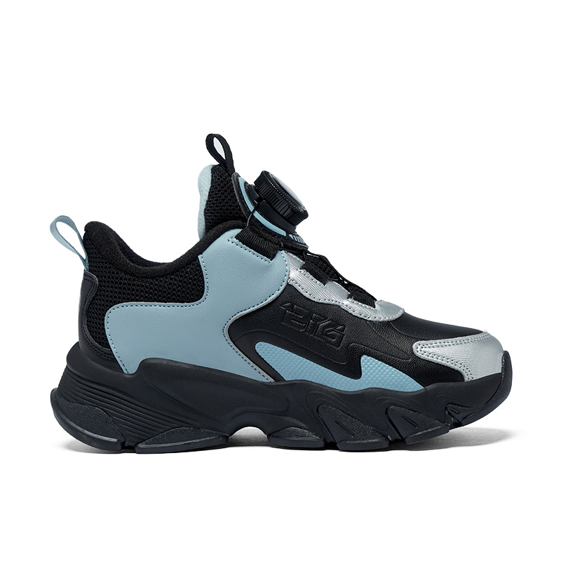 Slip Resistant Anti Kick Cushioning Abrasion Resistant Rebound Waterproof Kids Lifestyle Shoes Kids' BIG WASP, черный синий — фото 3