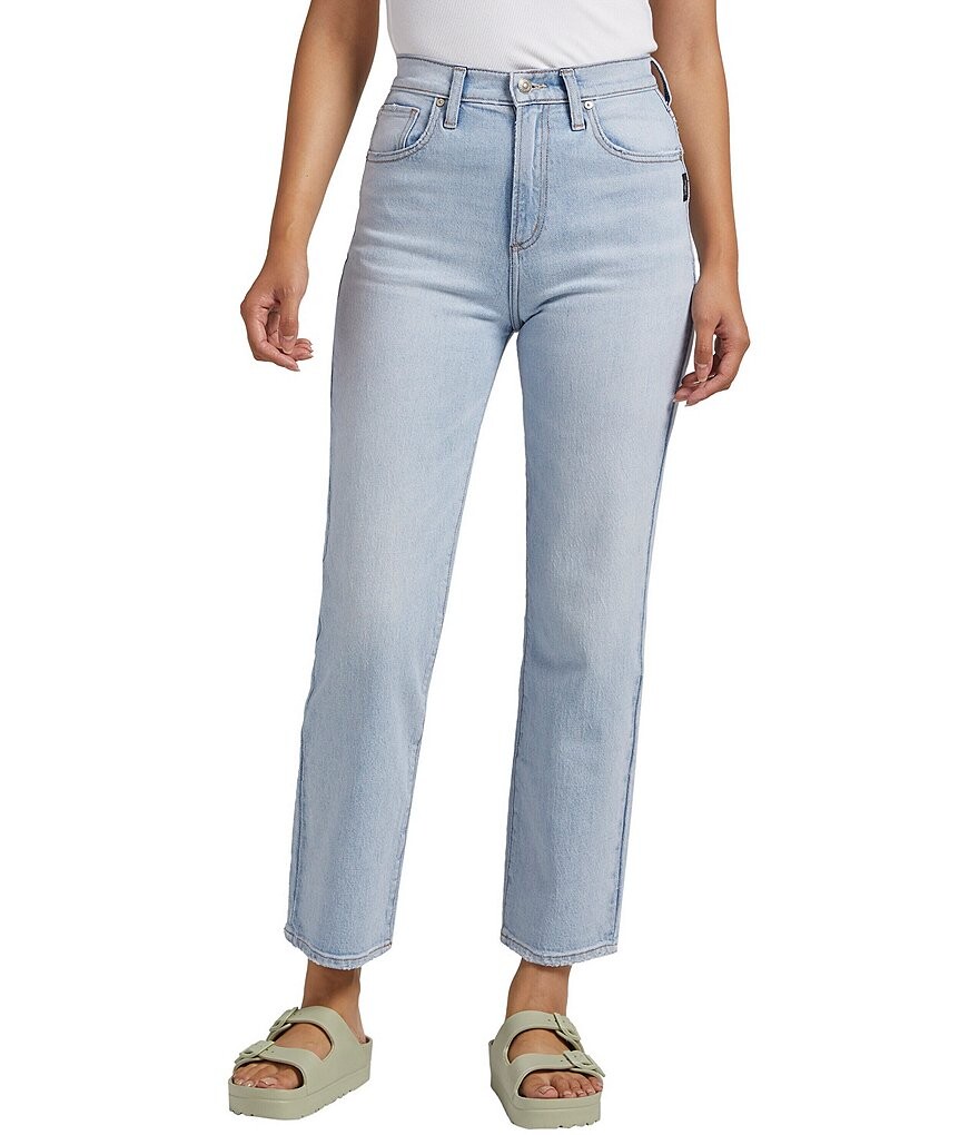 

Прямые джинсы Very Desirable с высокой посадкой Silver Jeans Co., синий