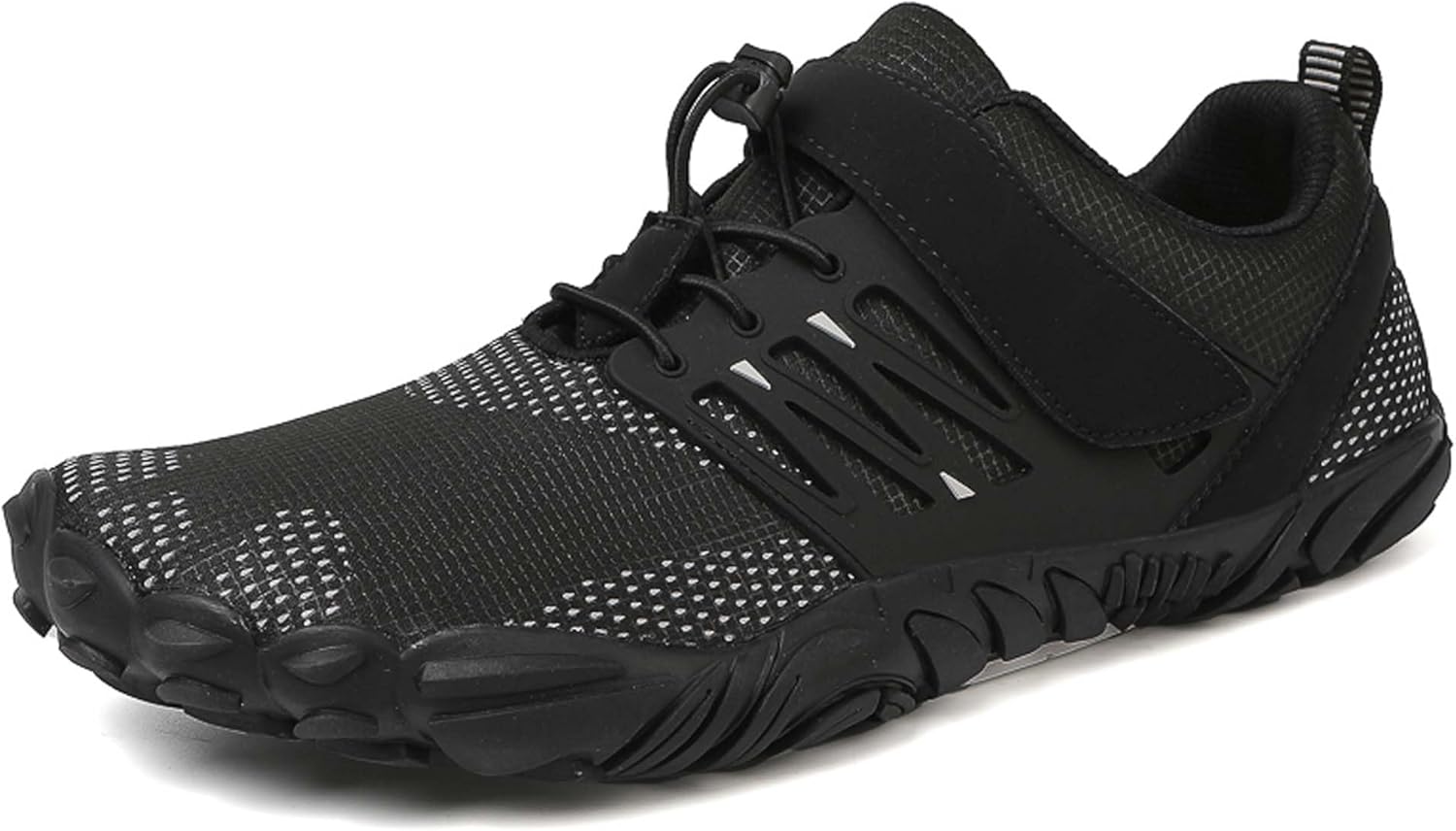 

Мужские и женские водонепроницаемые быстросохнущие обувь Нескользящие походные и альпинистские туфли Дышащие мягкой подошвой фитнес-танцевальная обувь Легкая спортивная повседневная обувь Duagl, черный