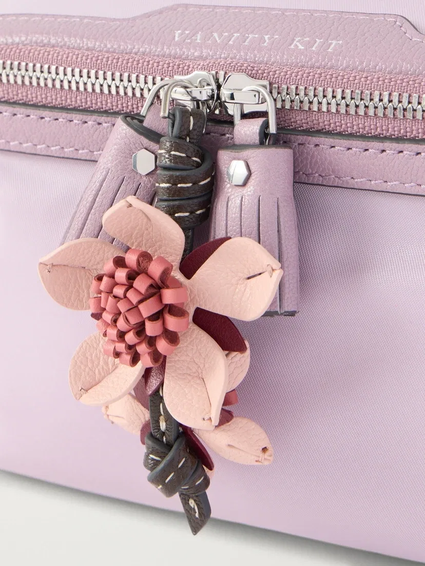 Косметичка «Сакура» из ракушки, отделанная кожей Anya Hindmarch, фиолетовый — фото 3