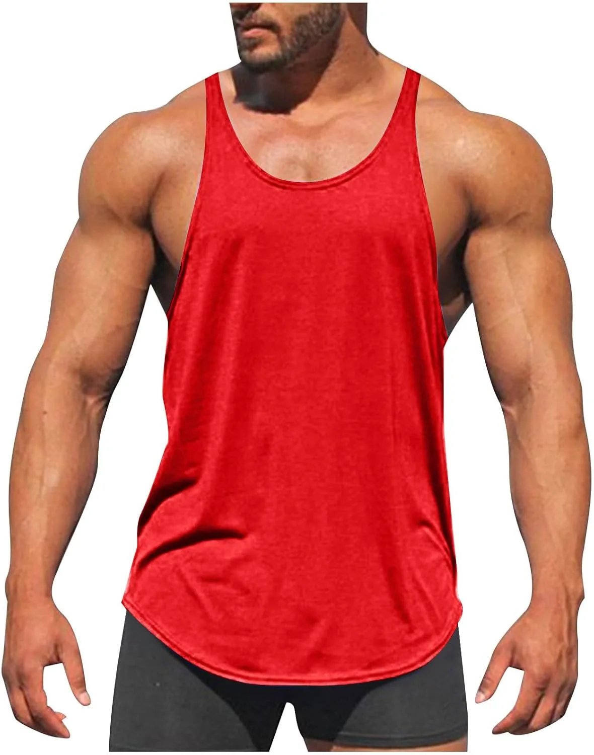 

Мужская майка-безрукавка летняя однотонная для спортзала Sdeycui