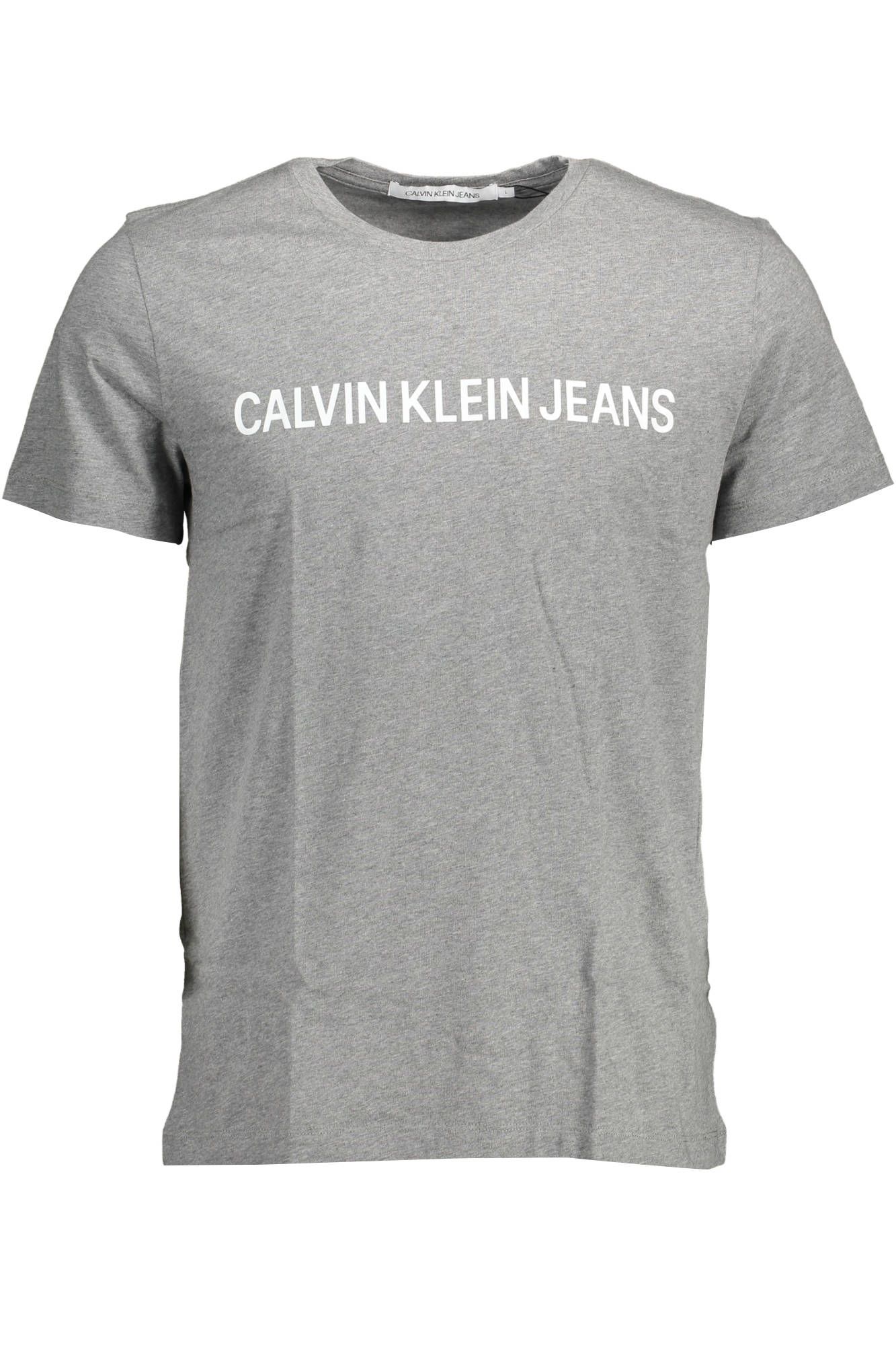 

Серая мужская футболка из органического хлопка Calvin Klein