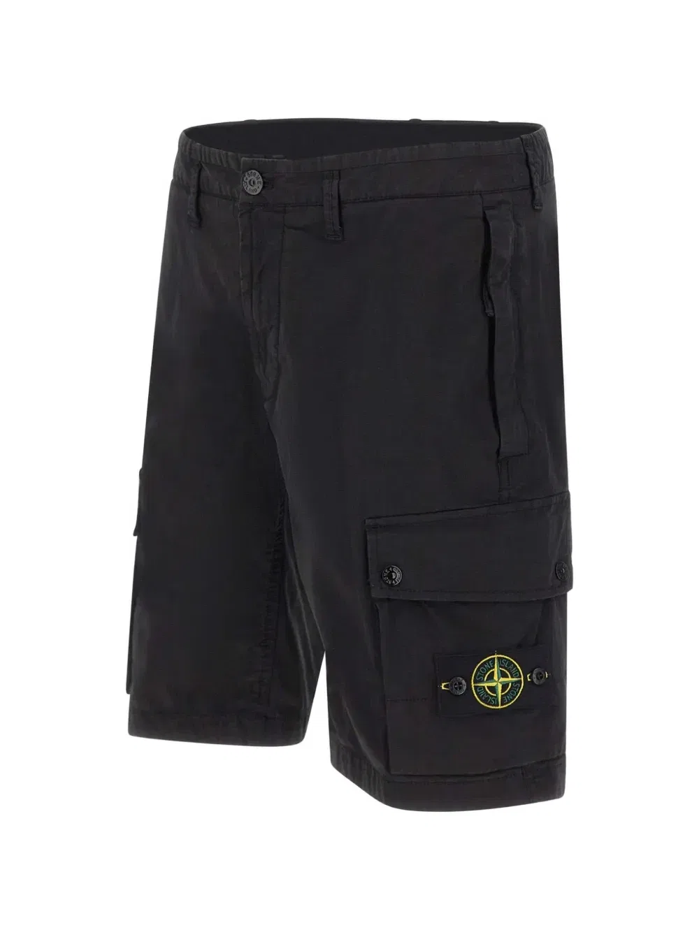 Карго-шорты с нашивкой в виде компаса Stone Island, черный — фото 3