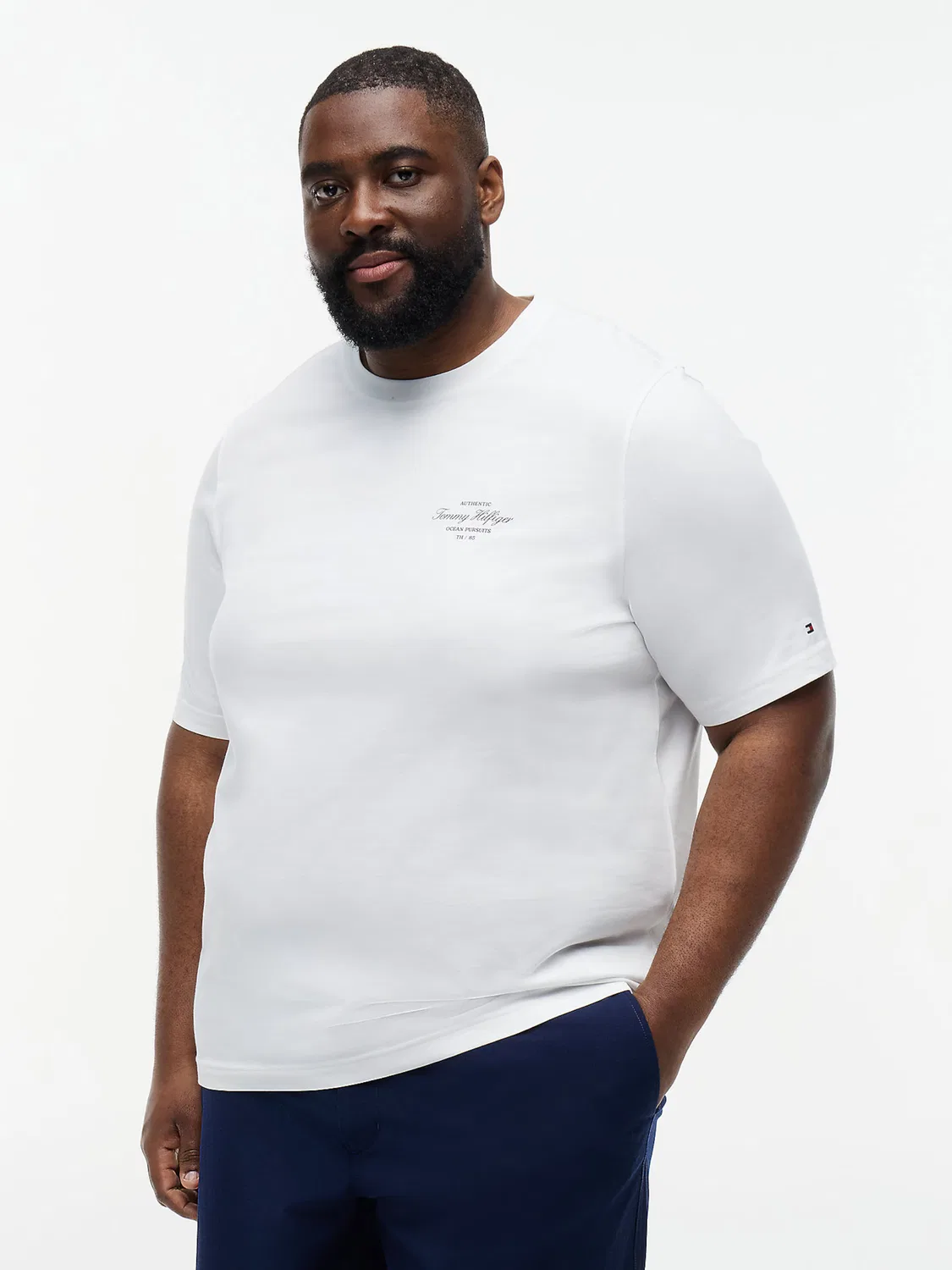 Футболка Tommy Hilfiger Big & Tall, White — фото 2