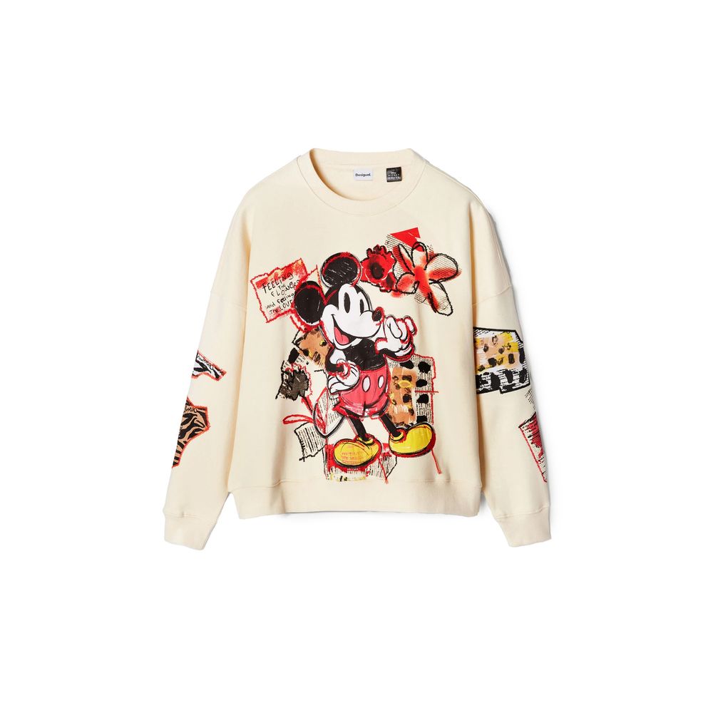 

Кремовый хлопковый свитер Desigual